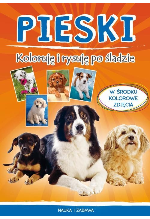 Pieski. Koloruję i rysuję po śladzie