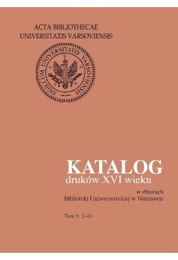 Katalog druków XVI wieku w...