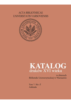 Katalog druków XVI wieku w...