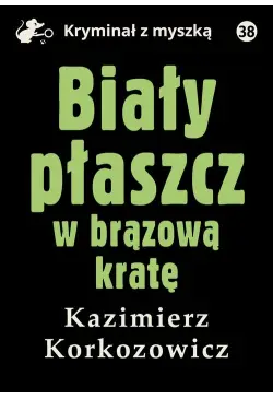 Biały płaszcz w brązową kratę