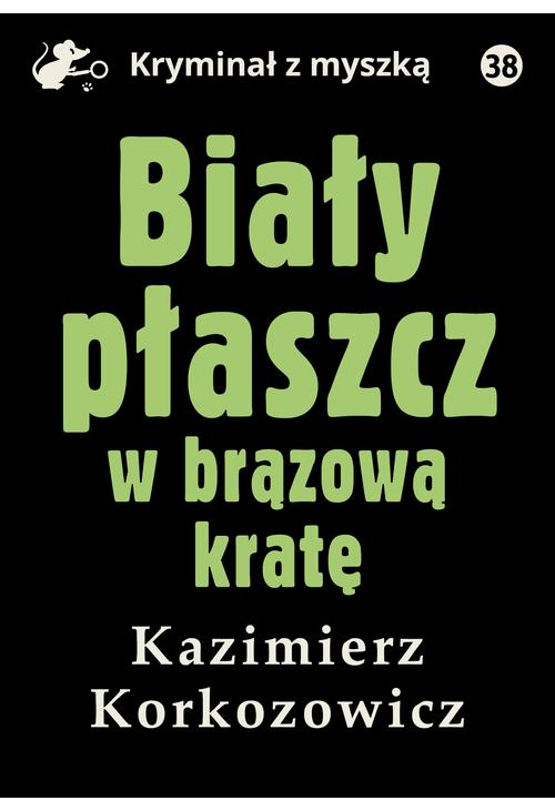 Biały płaszcz w brązową kratę