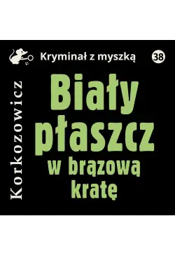 Biały płaszcz w brązową kratę