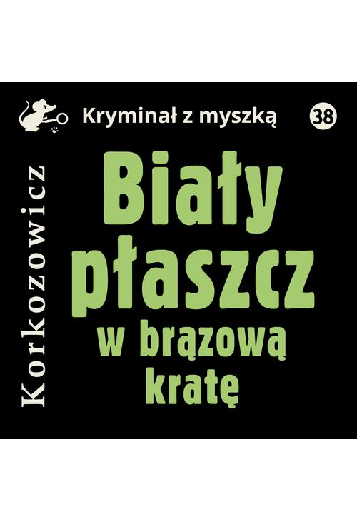 Biały płaszcz w brązową kratę