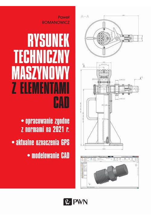 Rysunek techniczny maszynowy z elementami CAD