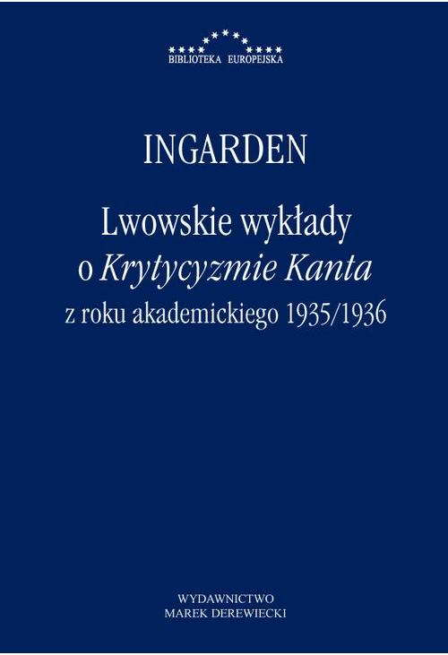 Lwowskie wykłady o Krytycyzmie Kanta z roku akademickiego 1935/1936