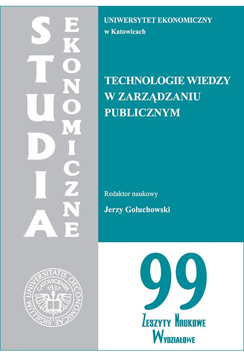 Technologie wiedzy w zarządzaniu publicznym. SE 99