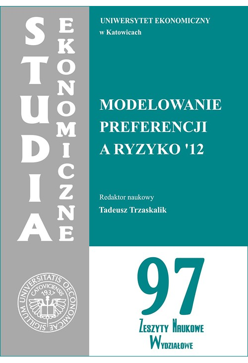 Modelowanie preferencji a ryzyko '12. SE 97