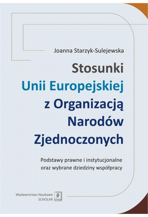 Stosunki Unii Europejskiej Z Organizacją Narodów Zjednoczonych. Podstawy prawne i instytucjonalne oraz wybrane dziedziny wsp...