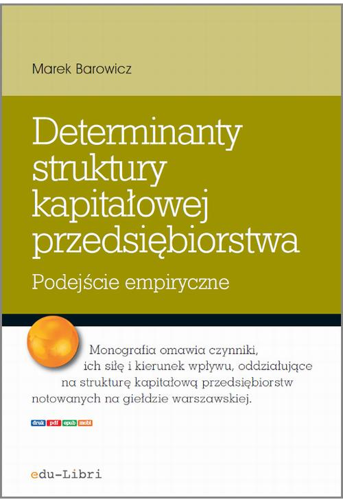 Determinanty struktury kapitałowej przedsiębiorstwa