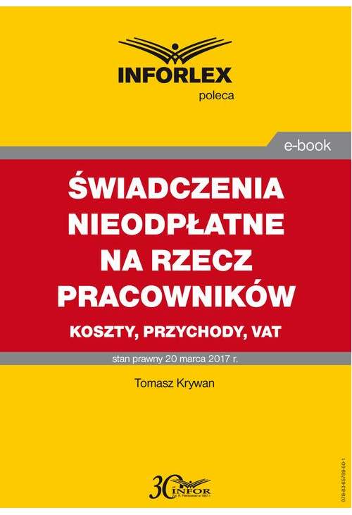 ŚWIADCZENIA NIEODPŁATNE NA RZECZ PRACOWNIKÓW koszty, przychody, VAT