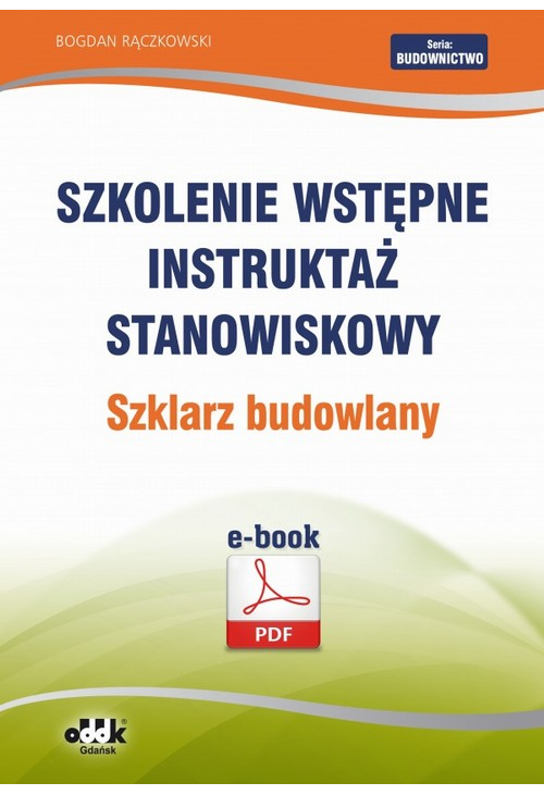 Szkolenie wstępne Instruktaż stanowiskowy Szklarz budowlany