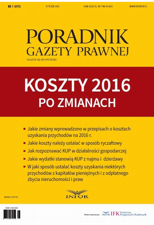 Koszty 2016 po zmianach