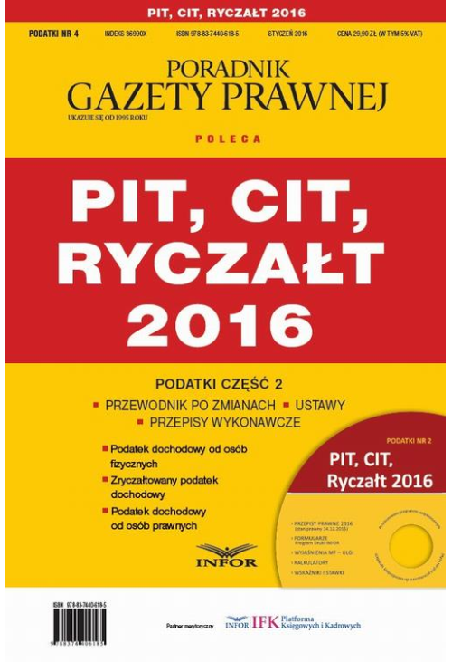 Podatki 2016/04 Podatki cz.2 PIT,CIT,Ryczałt 2016