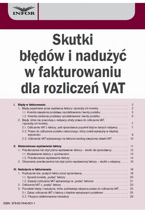 Skutki błędów i nadużyć w fakturowaniu dla rozliczeń VAT