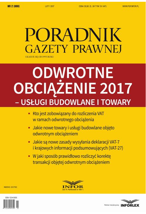 Odwrotne obciążenie 2017 – usługi budowlane i towary (PGP 2/2017)