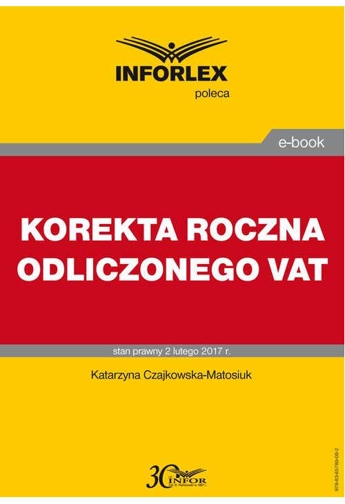 KOREKTA ROCZNA ODLICZONEGO VAT