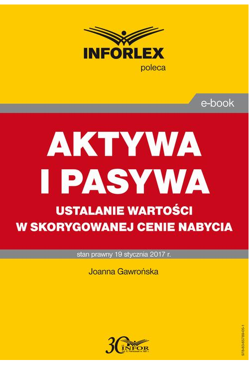 AKTYWA I PASYWA ustalanie wartości w skorygowanej cenie nabycia