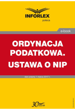 ORDYNACJA PODATKOWA. USTAWA...