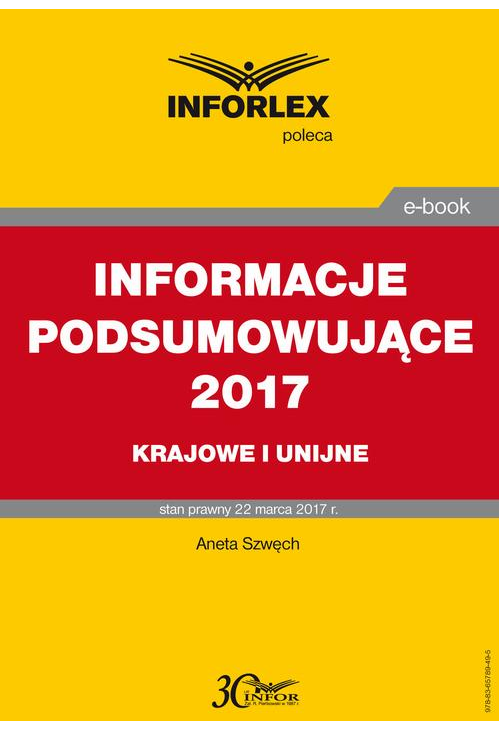 INFORMACJE PODSUMOWUJĄCE 2017 krajowe i unijne