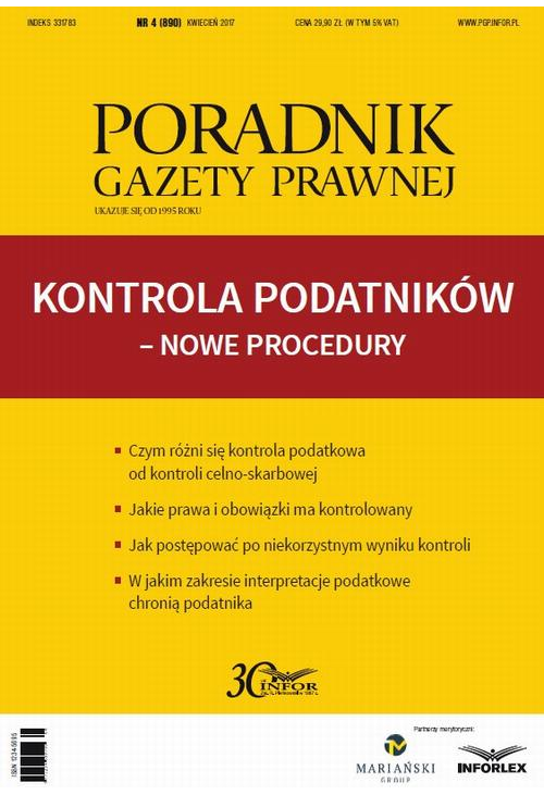 Kontrola podatników – nowe procedury (PGP 4/2017)