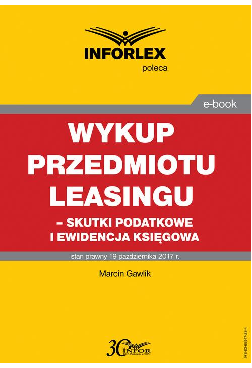 Wykup przedmiotu leasingu – skutki podatkowe i ewidencja księgowa