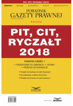 PIT, CIT, ryczałt 2018....