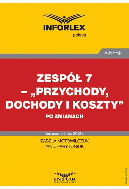 Zespół 7 - "Przychody, dochody i koszty" po zmianach