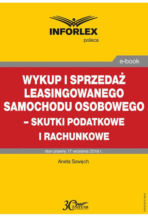 Wykup i sprzedaż leasingowanego samochodu osobowego – skutki podatkowe i rachunkowe