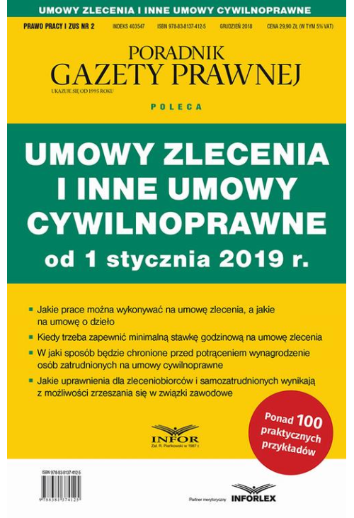 Umowy zlecenia i inne umowy cywilnoprawne od 1 stycznia 2019