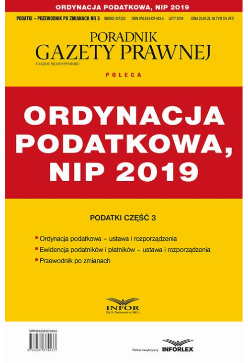 Ordynacja podatkowa , NIP 2019