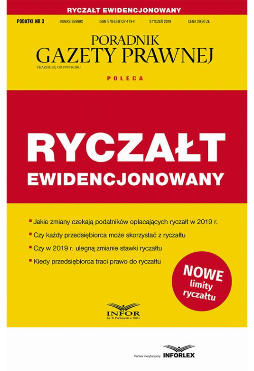 Ryczałt ewidencjonowany Podatki 3/2019