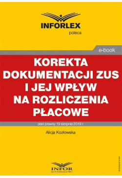 Korekta dokumentacji ZUS i...