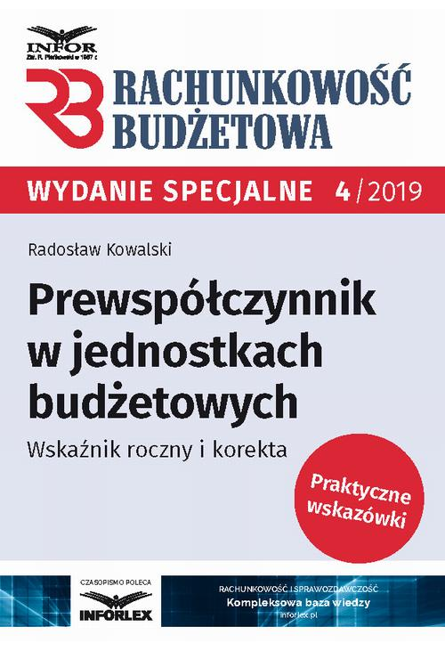 Prewspółczynnik w jednostkach budżetowych