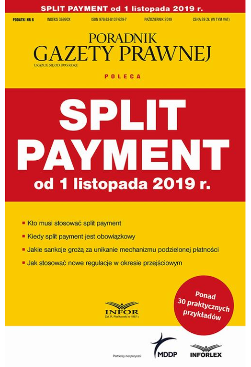 Split payment od 1 listopada 2019 r.