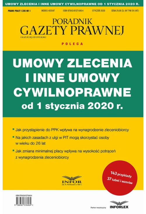 Umowy zlecenia i inne umowy cywilnoprawne od 1 stycznia 2020 r.