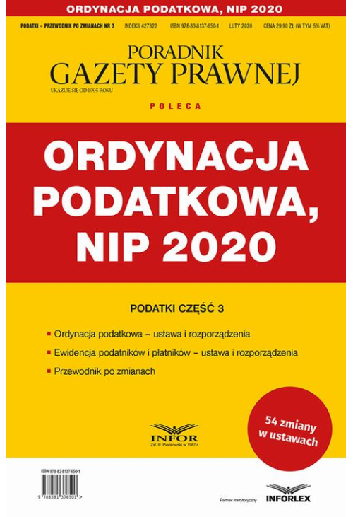 Ordynacja podatkowa NIP 2020