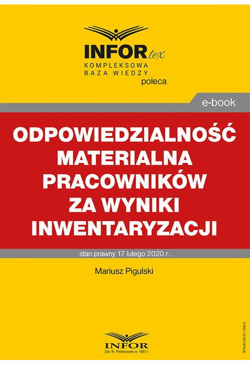 Odpowiedzialność materialna pracowników za wyniki inwentaryzacji