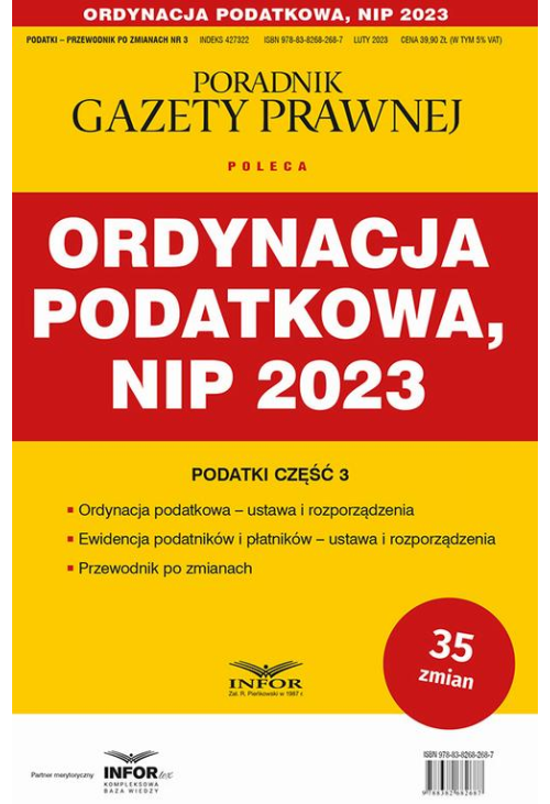 Ordynacja podatkowa NIP 2023