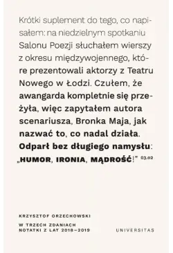 W trzech zdaniach Notatki z...