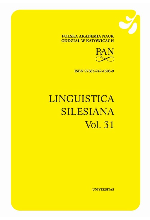 Linguistica Silesiana, vol. 31