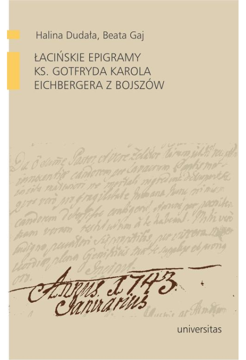 Łacińskie epigramy ks. Gotfryda Karola Eichbergera z Bojszów