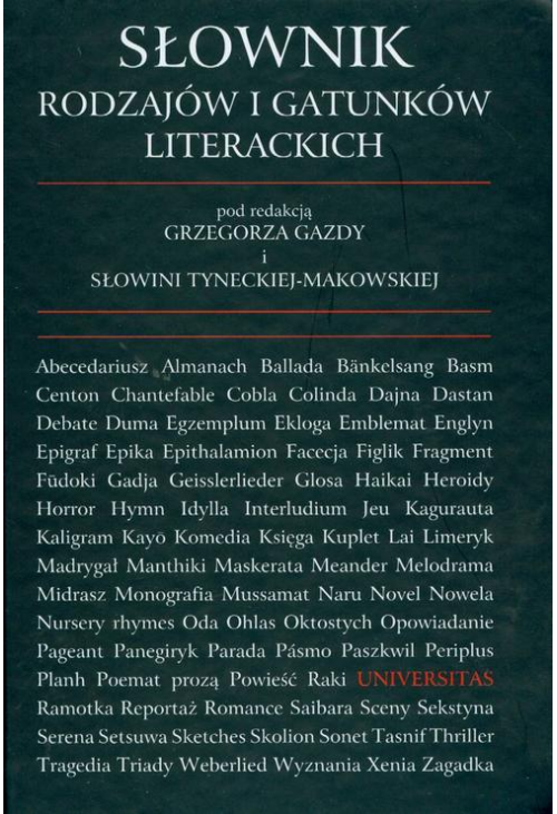 Słownik rodzajów i gatunków literackich