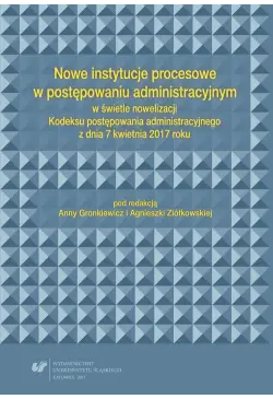 Nowe instytucje procesowe w...