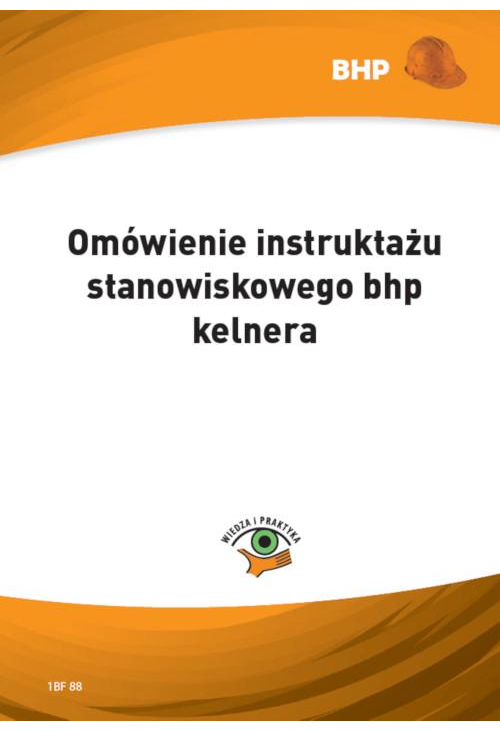 Omówienie instruktażu stanowiskowego bhp kelnera