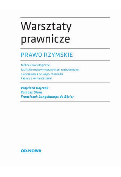 Prawo Rzymskie Warsztaty prawnicze