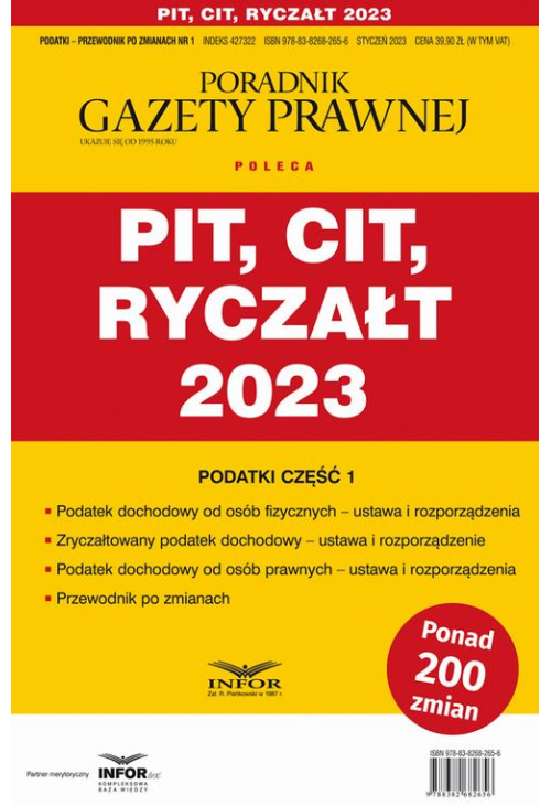 PIT, CIT, Ryczałt 2023