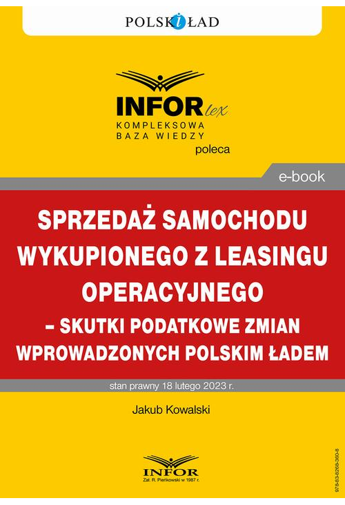 Sprzedaż samochodu wykupionego z leasingu operacyjnego – skutki podatkowe zmian wprowadzonych Polskim Ładem