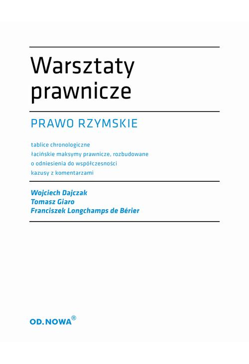 Warsztaty prawnicze. Prawo rzymskie