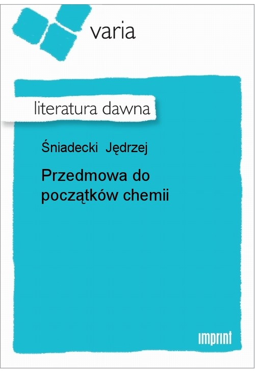 Przedmowa do początków chemii