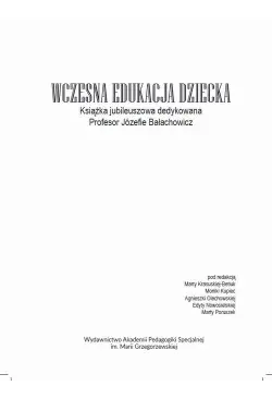 Wczesna edukacja dziecka....